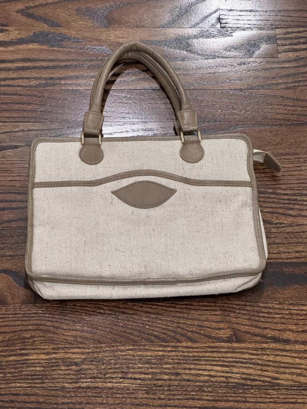 Baggs Canvas and Taupe Handbag